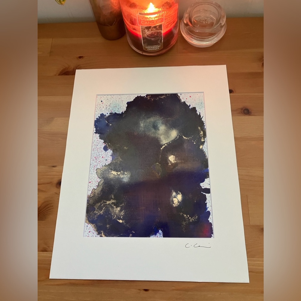 New Original Signed Artwork Alcohol Ink on Paper 134